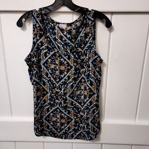 Chico's blue pattern tank